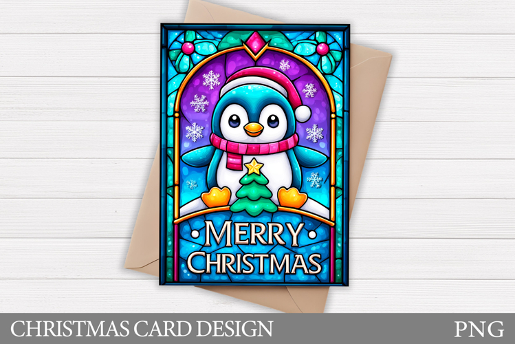 Christmas Penguin Card. Christmas Card Printable