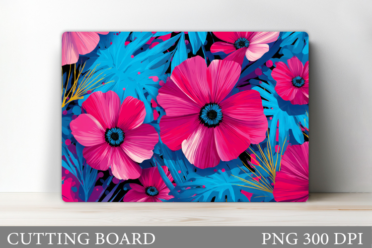 Floral Cutting Board Design. Flowers Cutting Board