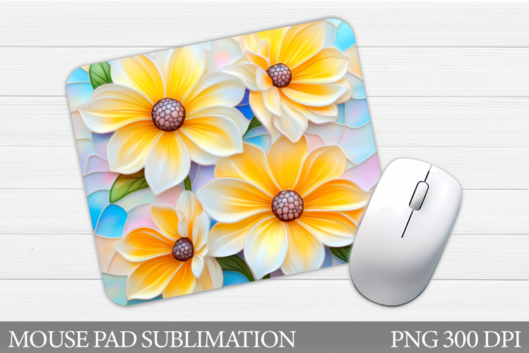 Floral Mouse Pad Sublimation. Flowers Mouse Pad Design