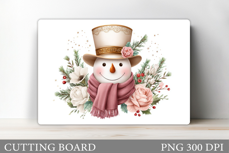 Cute Snowman Cutting Board. Christmas Cutting Board Design
