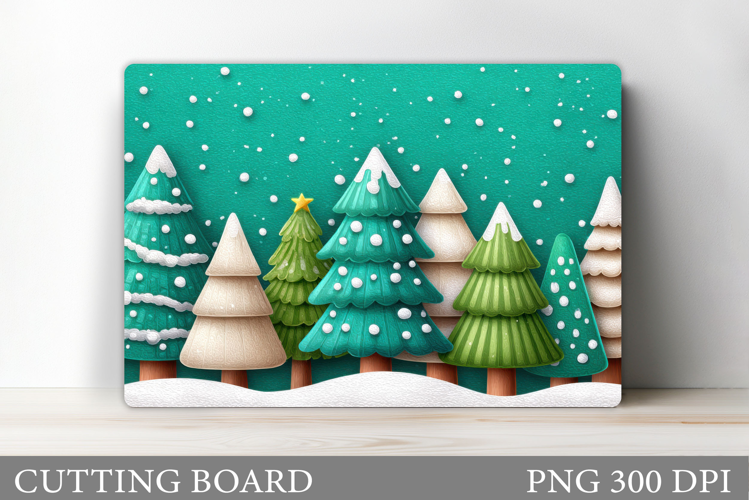 Christmas Tree Cutting Board Design. Kitchen Cutting Board
