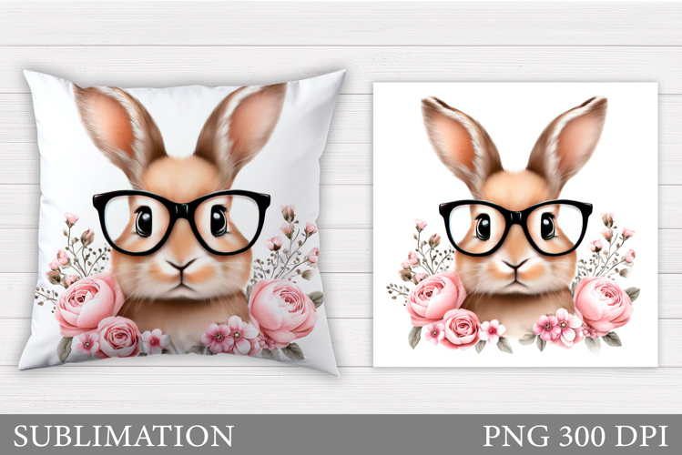 Cute Bunny Pillow Design. Cute Bunny Sublimation