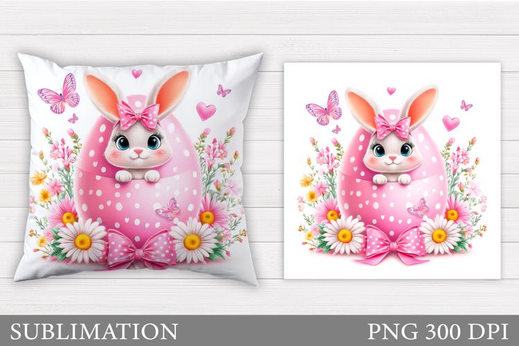 Easter Bunny Sublimation. Easter Bunny Pillow Design