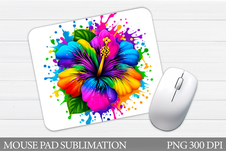 Floral Mouse Pad Sublimation. Flower Mouse Pad Design