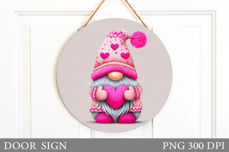 Valentines Gnome Door Sign. Valentines Door Sign Design