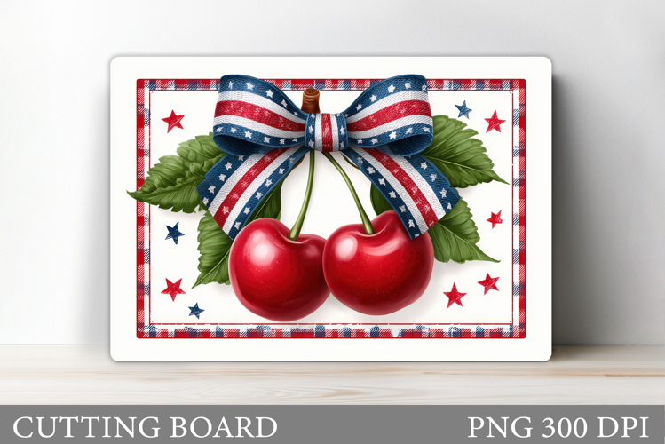 Cherry Cutting Board Design. Cherries Sublimation