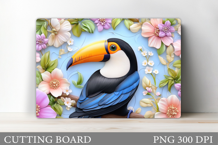 Toucan Cutting Board. Flowers Cutting Board Design