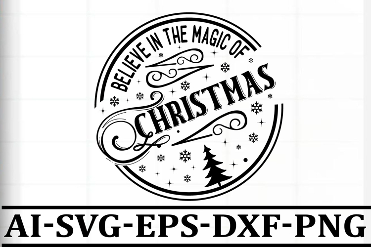 Christmas Round sign Svg Design Round Sign SVG quotes