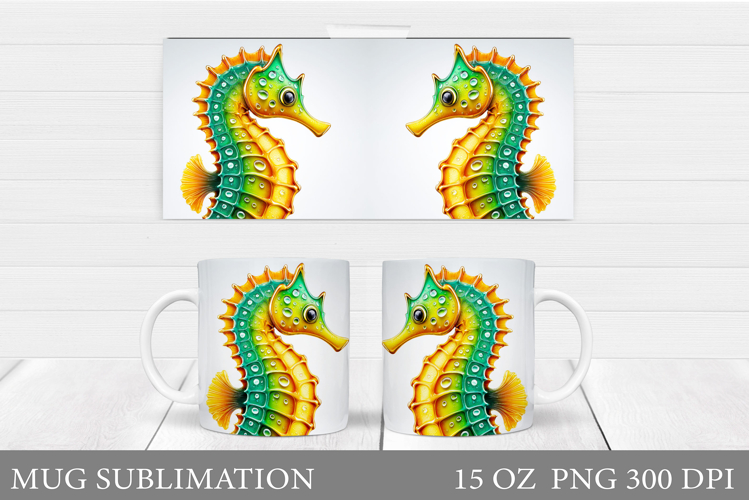 Seahorse Mug Sublimation. Seahorse Sublimation