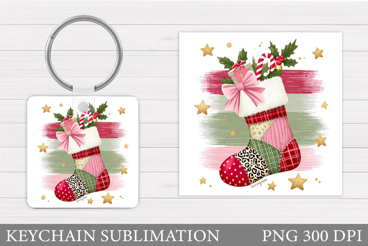 Christmas Keychain Design. Christmas Sublimation