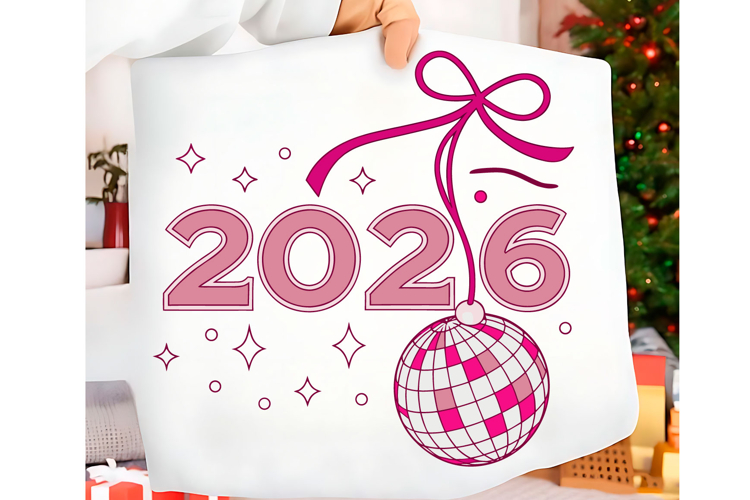 Pink Coquette New Year 2026 Png, Svg