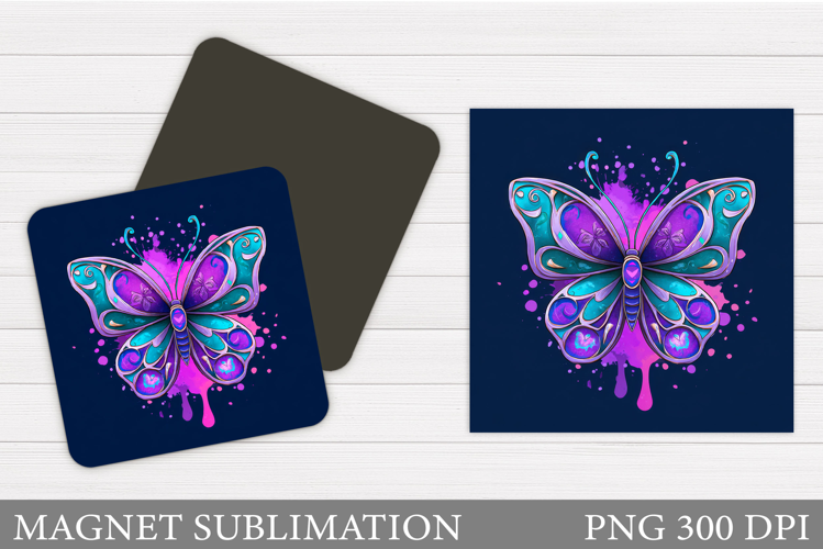 Diamond Butterfly Sublimation. Butterfly Magnet Design