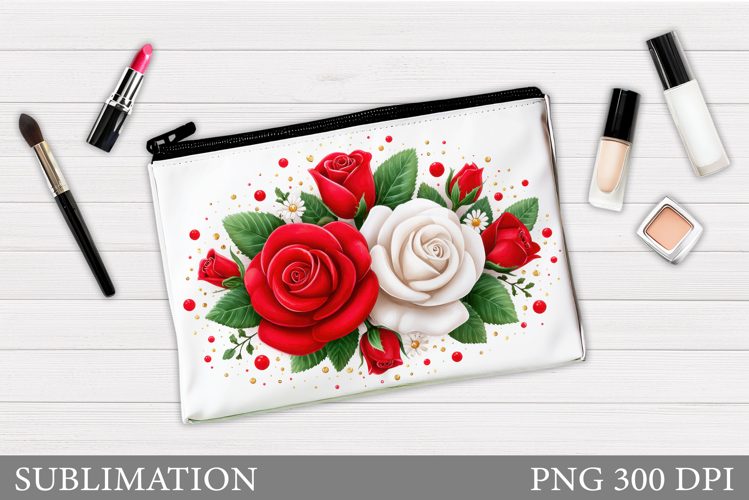 Roses Makeup Bag Design. Roses Sublimation