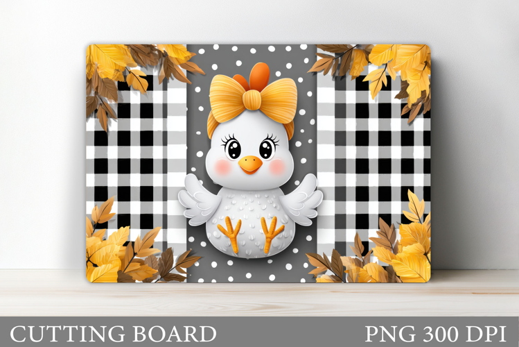 Fall Chicken Cutting Board. Fall Cutting Board Sublimation