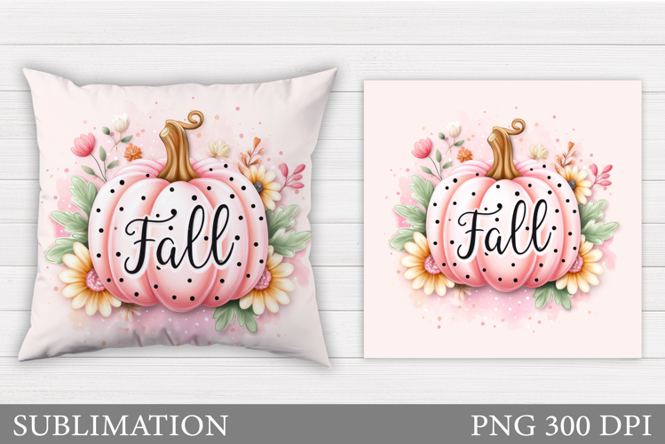 Fall Pumpkin Pillow Design. Fall Sublimation