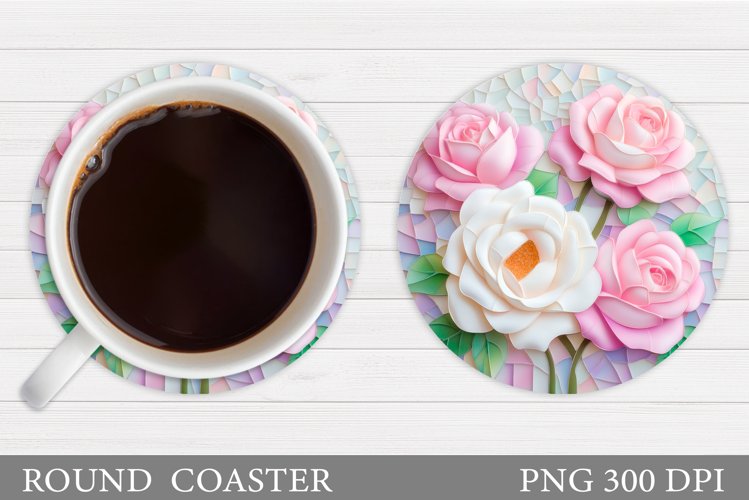 Roses Coaster Design. Roses Sublimation