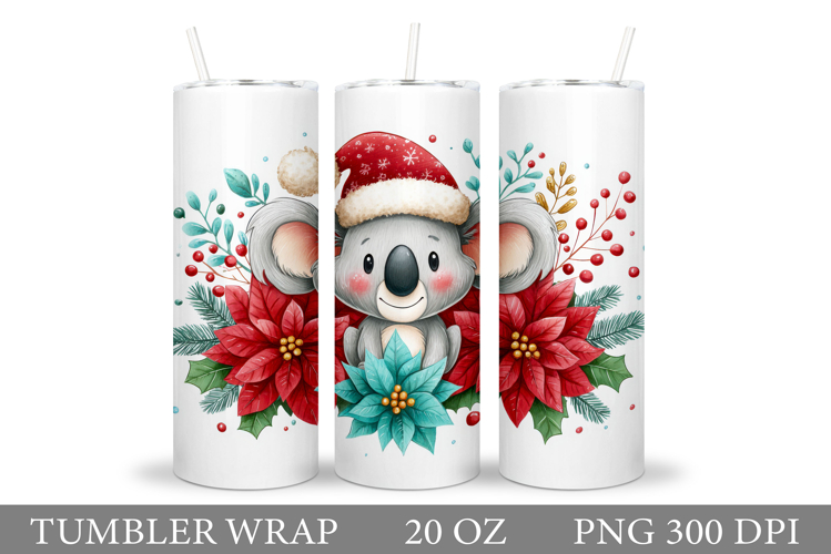 Christmas Koala Tumbler. Christmas Tumbler Sublimation