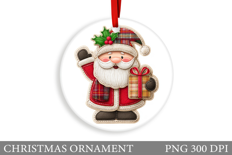 Cute Santa Claus Christmas Ornament. Santa Claus Sublimation