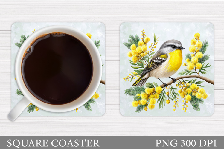 Cute Bird Coaster Design. Cute Bird Sublimation