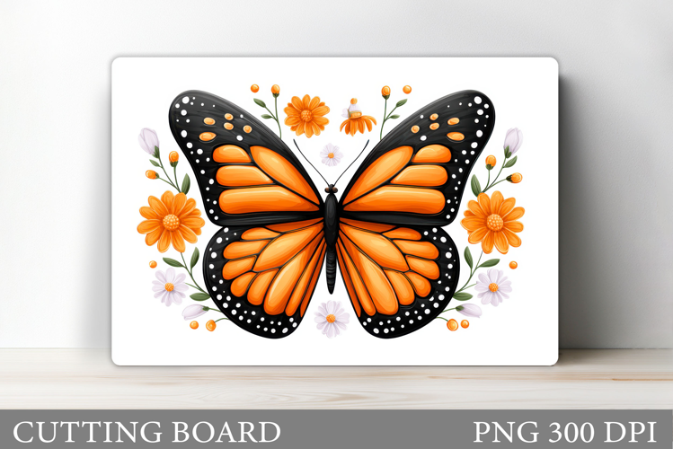 Butterfly Cutting Board. Flowers Cutting Board Sublimation