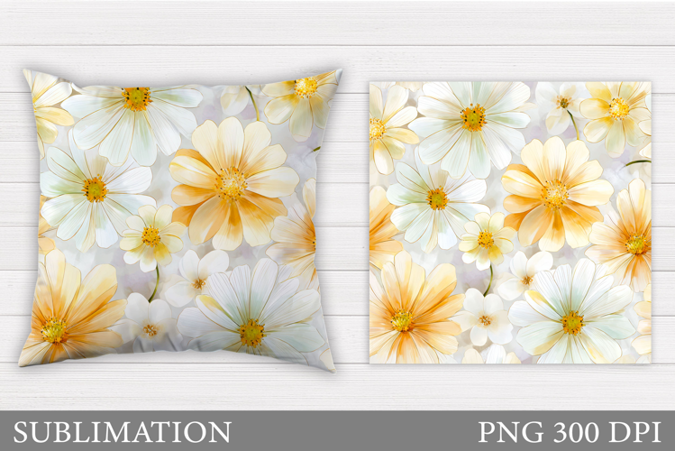 Flowers Pillow Design. Floral Pillow Sublimation