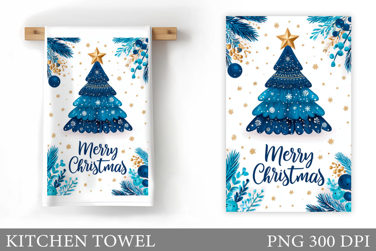 Christmas Tree Kitchen Towel. Christmas Deer Kitchen Towel