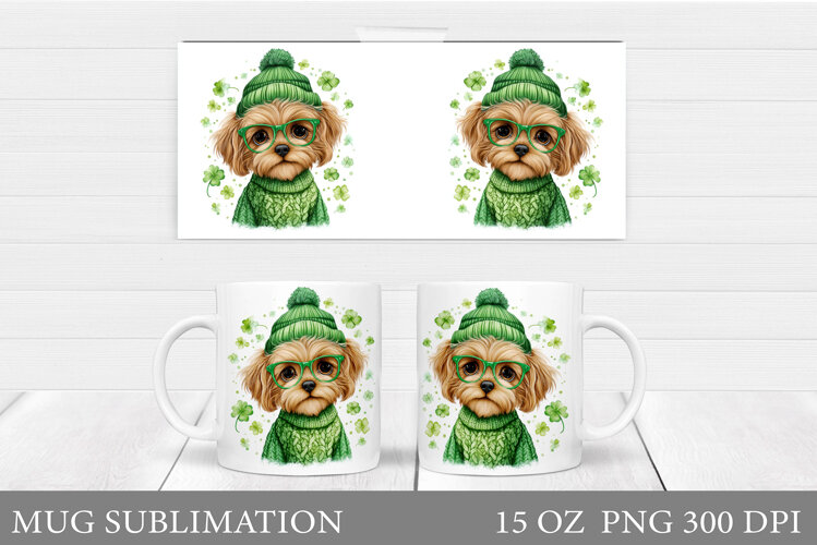 St Patrick Dog Mug Design. St Patrick Mug Sublimation example image 1