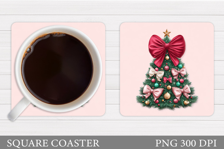 Christmas Tree Coaster Design. Christmas Coaster Sublimation