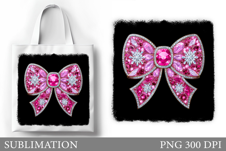 Christmas Bow Tote Bag. Christmas Tote Bag Sublimation