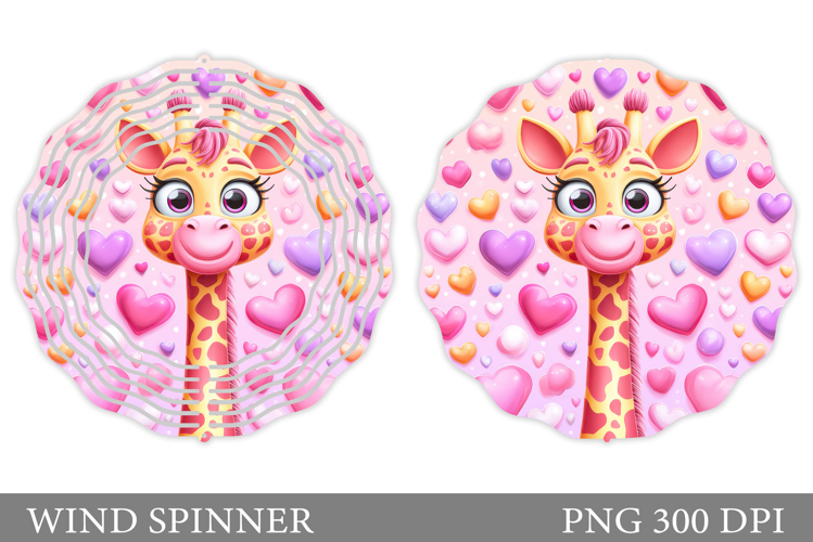 Valentines Giraffe Wind Spinner. Valentines Wind Spinner