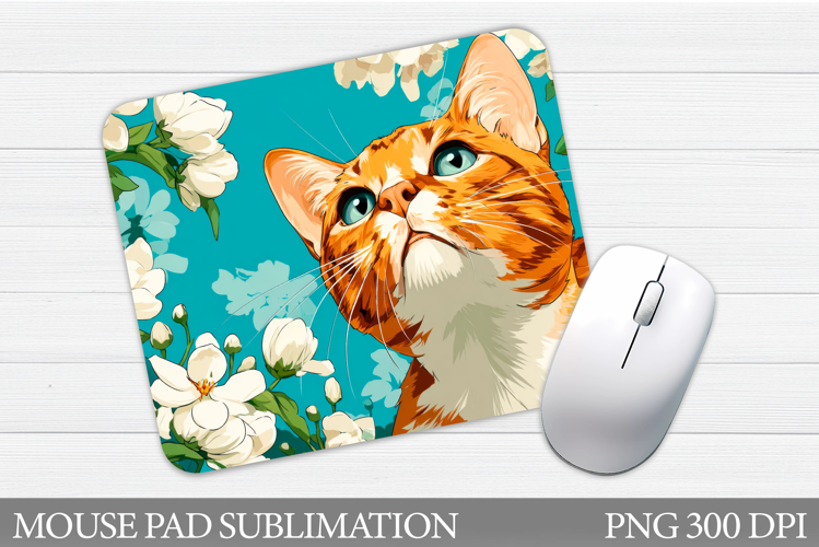 Cute Cat Mouse Pad Sublimation. Cute Cat Sublimation