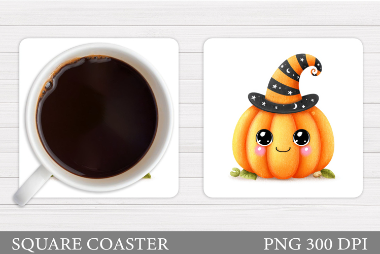 Halloween Pumpkin Coaster. Halloween Coaster Sublimation
