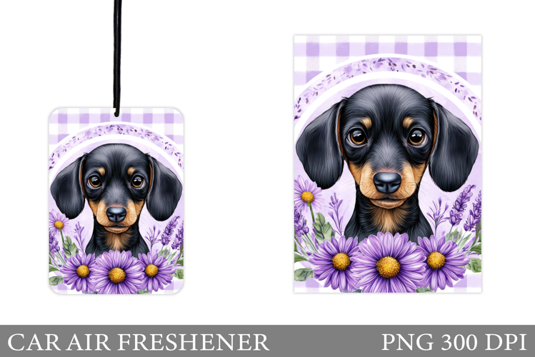 Cute Dog Car Air Freshener Design. Cute Dog Sublimation