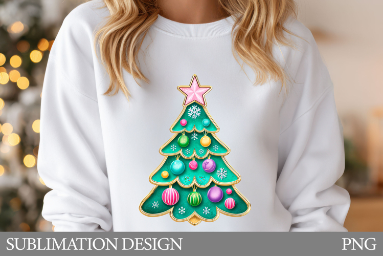 Christmas Tree Sublimation. Christmas Tree T-Shirt Design