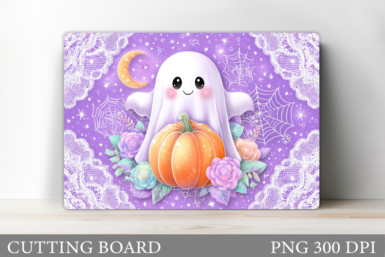 Ghost Cutting Board Sublimation. Halloween Cutting Board