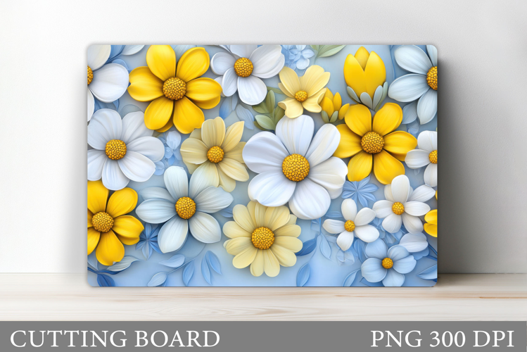 Flowers Cutting Board. Floral Cutting Board Sublimation
