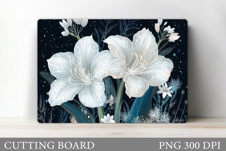 Flowers Cutting Board. Floral Cutting Board Sublimation example image 1