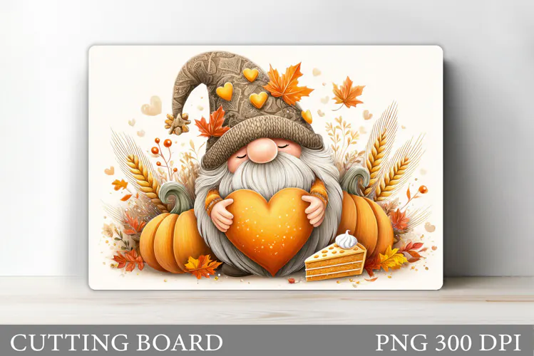 Fall Gnome Cutting Board. Fall Cutting Board Sublimation