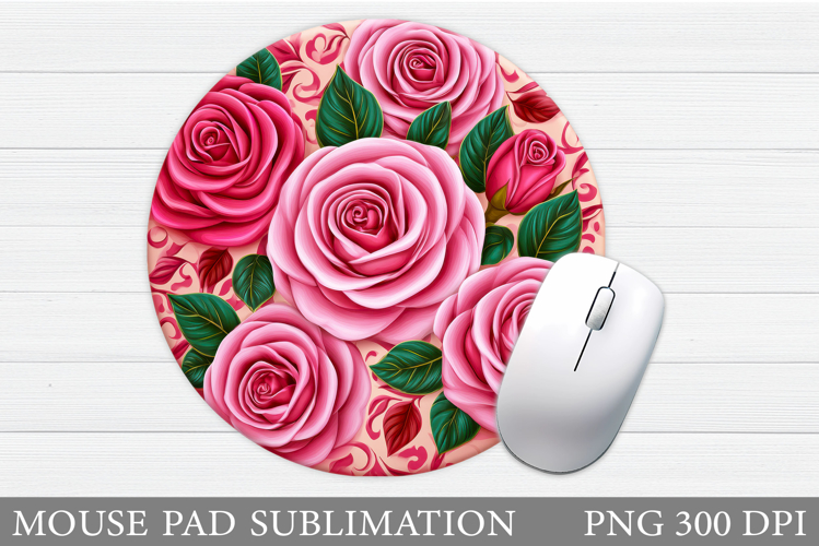 Roses Mouse Pad Design. Flowers Mouse Pad Sublimation