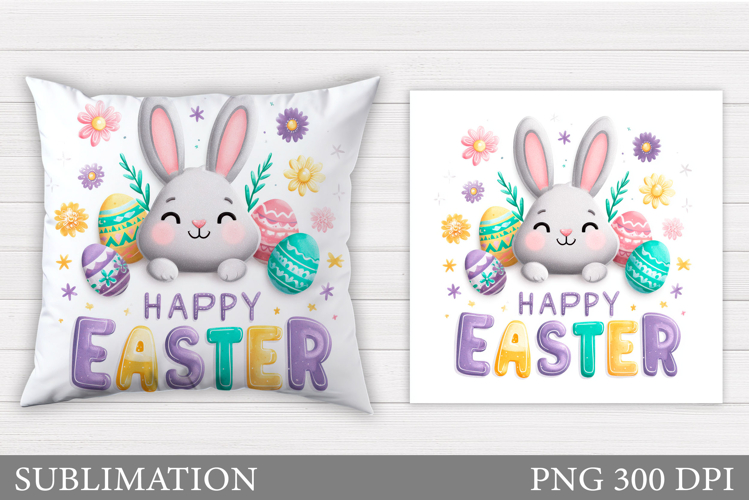 Easter Bunny Pillow Design. Easter Bunny Sublimation