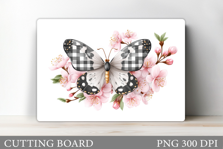 Butterfly Cutting Board. Flowers Cutting Board Sublimation
