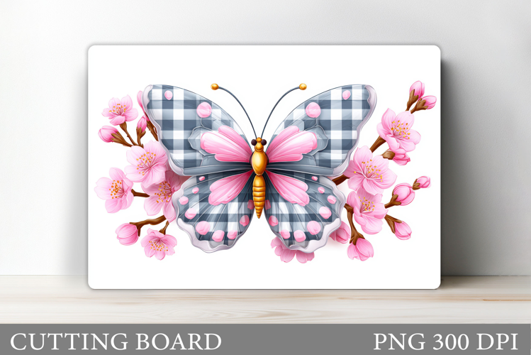 Butterfly Cutting Board. Flowers Cutting Board Sublimation