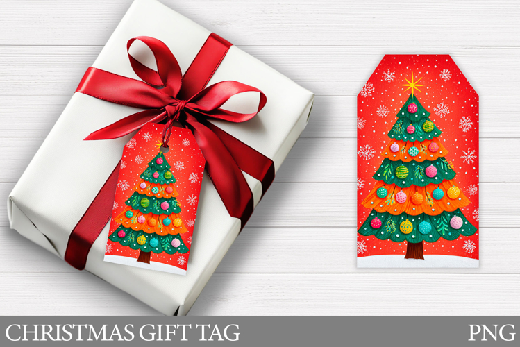 Christmas Gift Tag Printable. Christmas Tree Gift Tag Design