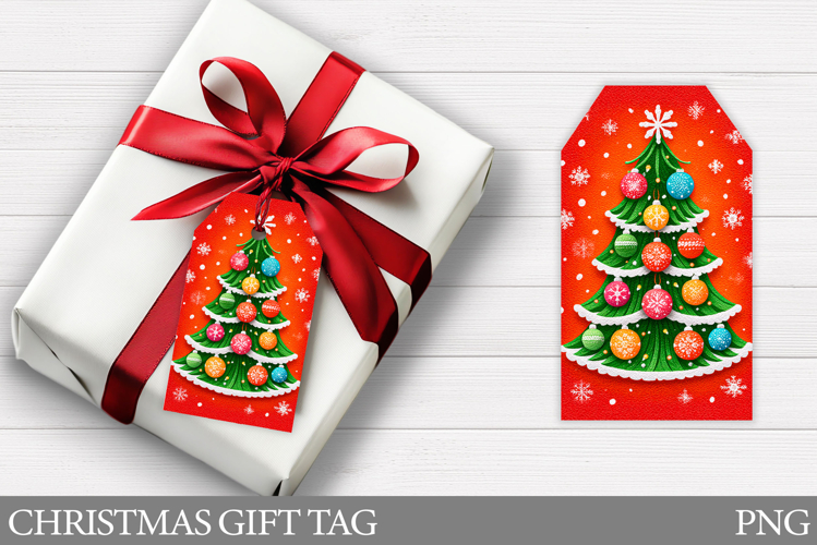 Christmas Gift Tag Printable. Christmas Tree Gift Tag Design