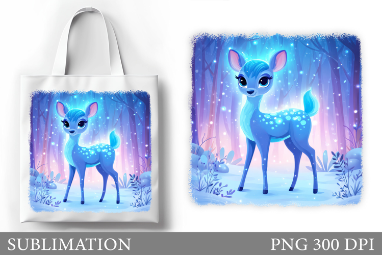 Christmas Deer Tote Bag. Christmas Tote Bag Sublimation