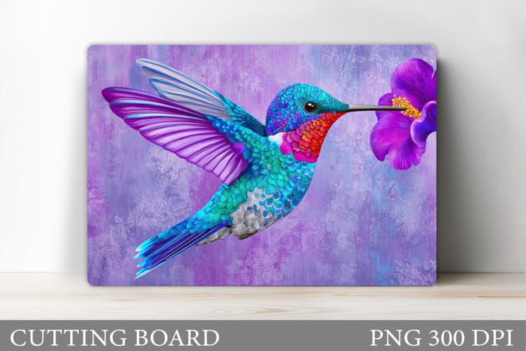 Hummingbird Cutting Board. Flowers Kitchen Cutting Board