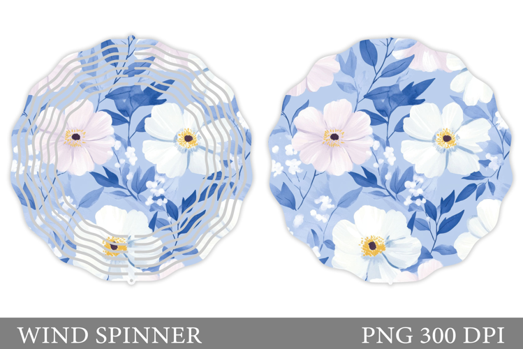 Flowers Wind Spinner Design. Floral Wind Spinner Sublimation