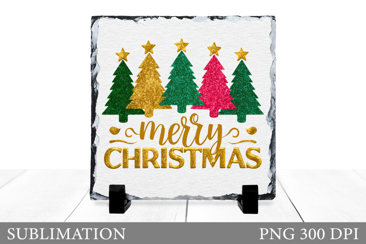 Christmas Tree Sublimation. Christmas Tree Slate Design
