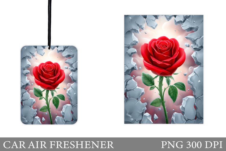 Rose Car Air Freshener. Flowers Car Air Freshener Design