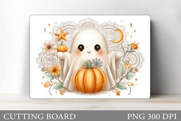 Ghost Cutting Board Sublimation. Halloween Cutting Board